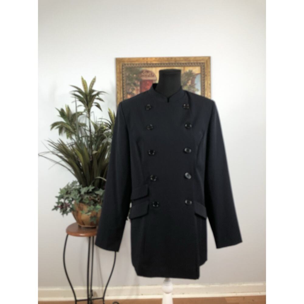 Danillo Jacket Women 14 Black Double‎ Breasted Formal Executive Clueless Preppy
